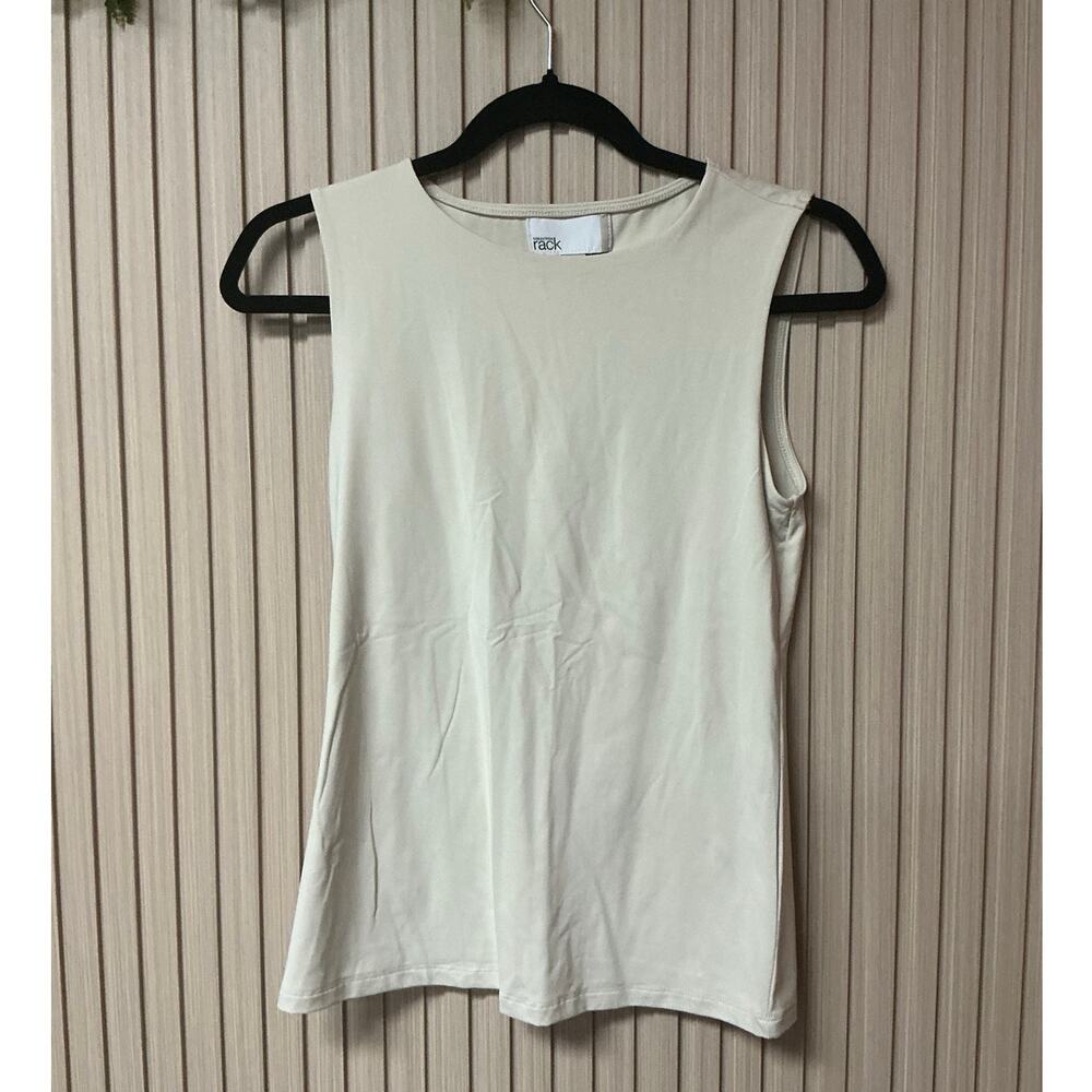 Nordstrom Rack Womens Sleeveless Ribbed Ruched Top Size S